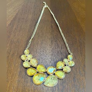 Fashion jewelry - gold with topaz colored rhinestones